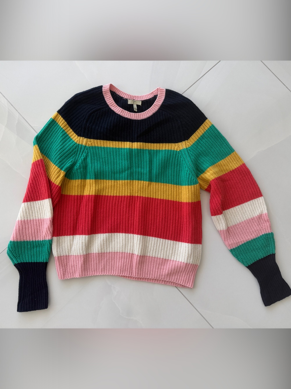 Joie Striped Multicolor Crewneck Sweater